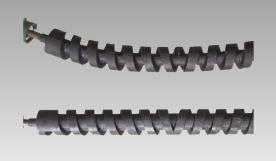 Bidirectional spiral rubber upper and lower roller